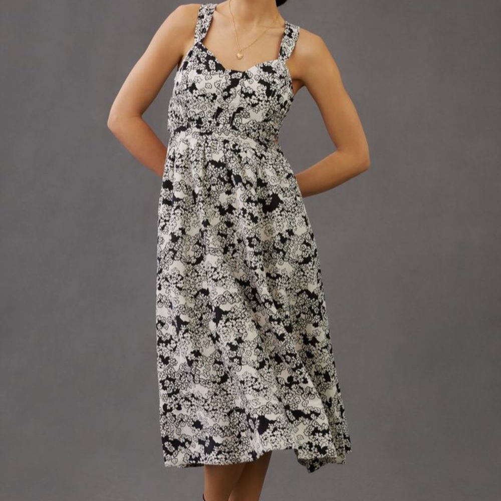 By Anthropologie Printed Midi Dress NWT